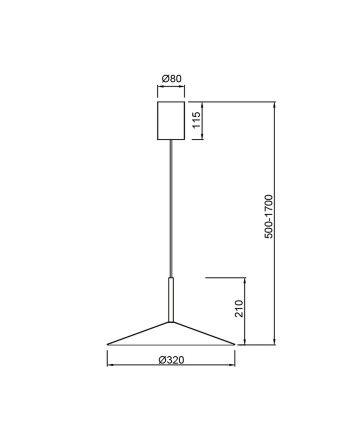 CALICE * COLGANTE PEQUEÑO LED 1L - NEGRO Y BLANCO